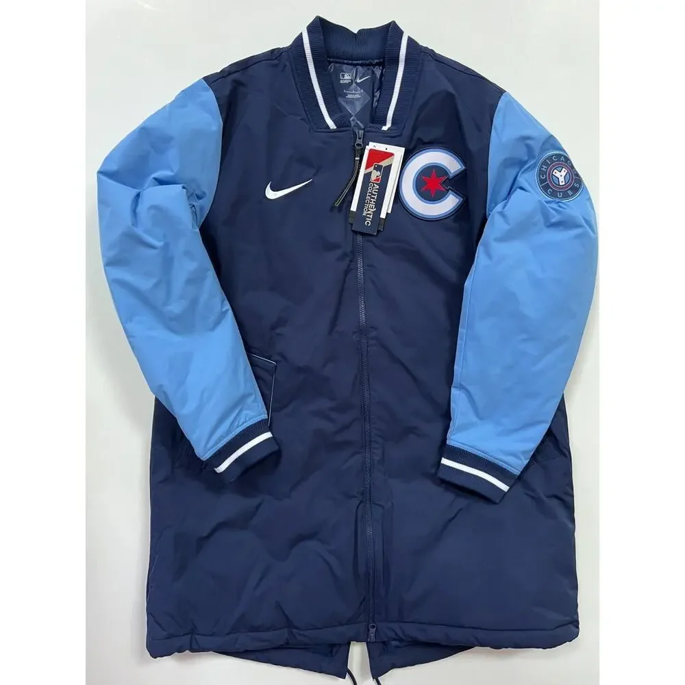 Nike Chicago Cubs Authentic Collection City Connect Dugout Jacket Men's Size L